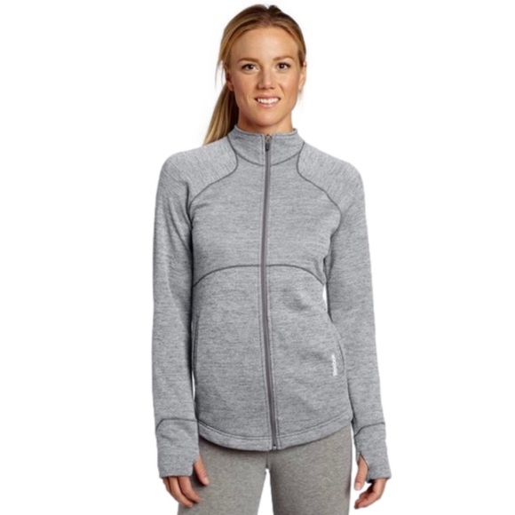 Reebok Jackets & Blazers - Reebok Medium Gorpcore Interval Flex Heather Gray Athletic Zip Up Jacket Sporty